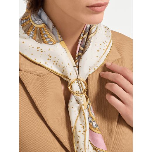 Anello per foulard Orbits in metallo con finiture oro chiaro. 246605 image 1