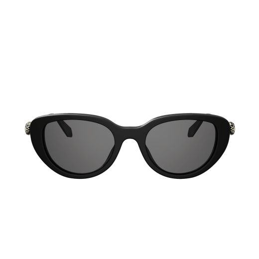 Serpenti Forever oval acetate sunglasses with enamelled snakehead embellishment 904388 image 2