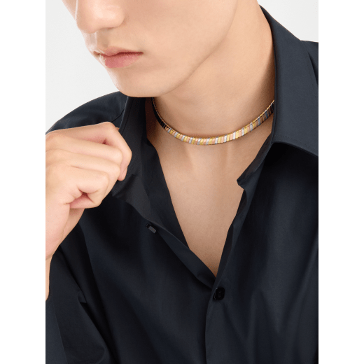 Bvlgari Tubogas 項鍊，採用 18K 黃金、白金與玫瑰金。 CL860075 image 3