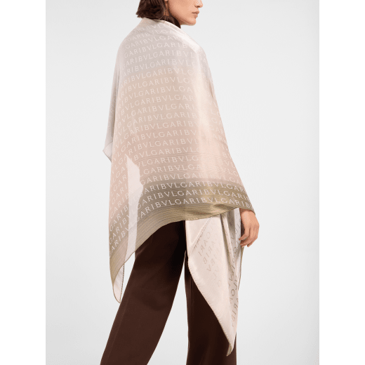 Lettere Maxi Degradé scarf in fine light pink silk. Made of 100% silk. 246426 image 1