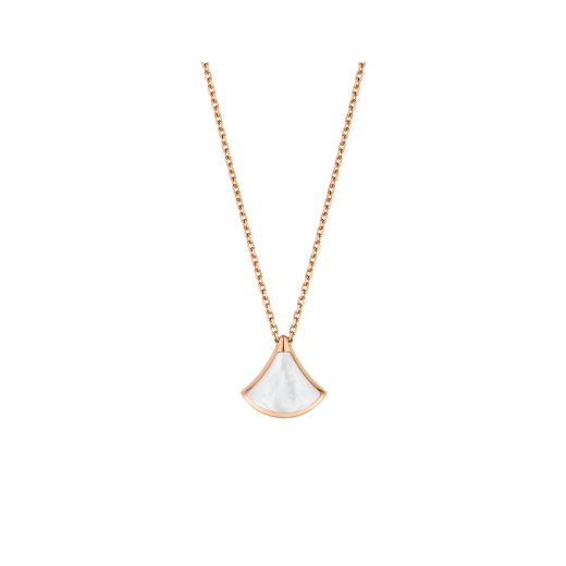 Divas' Dream necklace with mini pendant in 18 kt rose gold, set with mother-of-pearl element. 361782 image 1