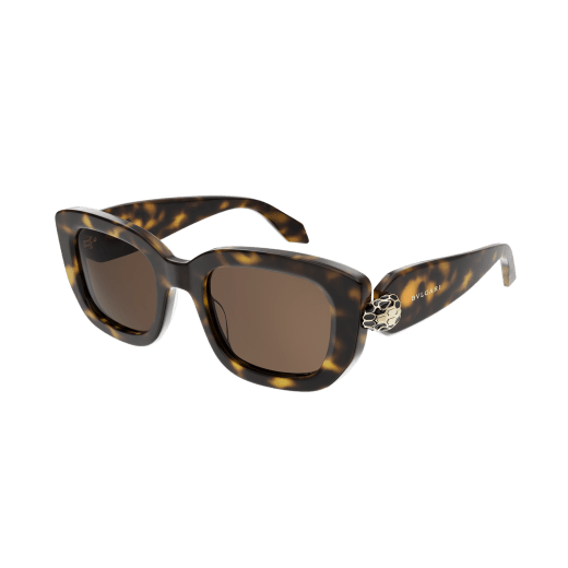 Serpenti Forever rectangular acetate sunglasses with enamelled snakehead embellishment 904408 image 1