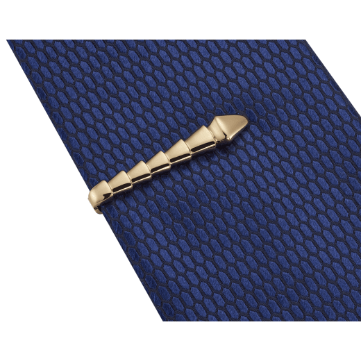 Snake Bar tie clip in light gold-finished metal. 245996 image 2