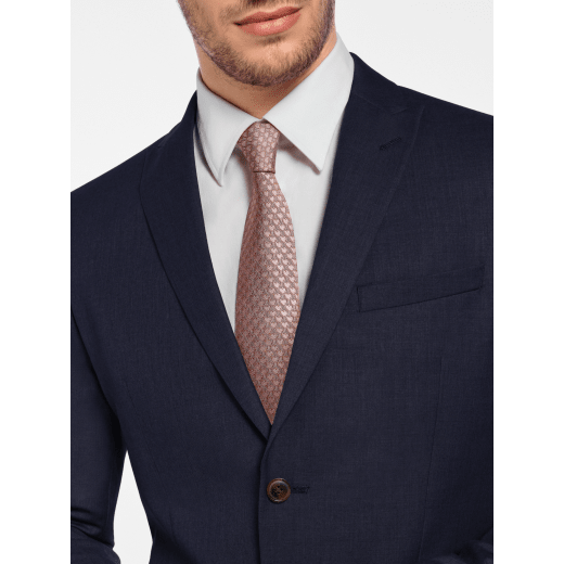 Forever Love Special Edition seven-fold tie in fine red jacquard silk with metallic heart charm on the back. Made of 100% silk. FOREVER-LOVE-FT image 1