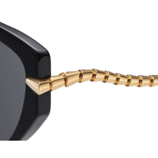 Serpenti Viper cat-eye acetate sunglasses with gold-finished temples 904262 image 3