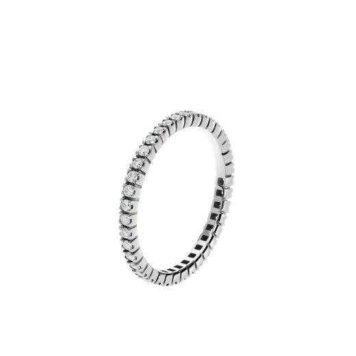 Schmaler Eternity Band Ring aus 18 Karat Weißgold mit runden Diamanten im Brillantschliff AN856362 image 1
