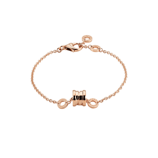 B.zero1 soft chain bracelet with circle pendant in 18 kt rose gold BR857254 image 1