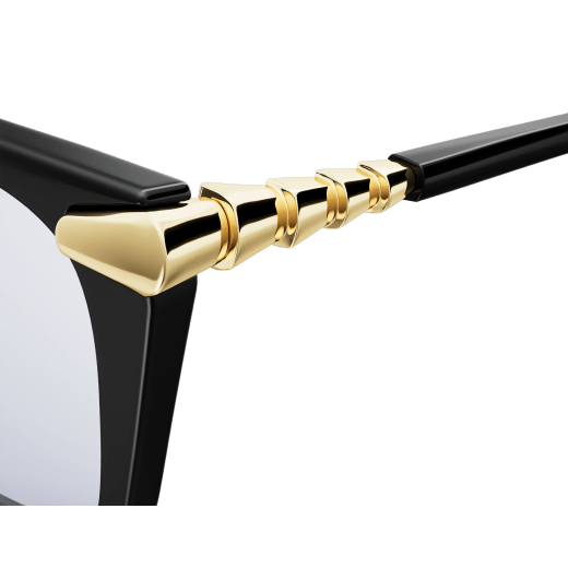Serpenti Viper rectangular acetate glasses with jewellery-inspired scale motif 904395 image 3