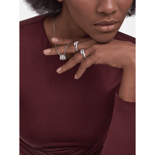 Serpenti Viper one-coil 18 kt white gold ring AN860544 image 2