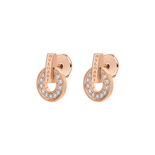 Rose gold DIVAS' DREAM Earrings Pink with 0.07 ct Diamonds,Pink Opal |  Bulgari Official Store