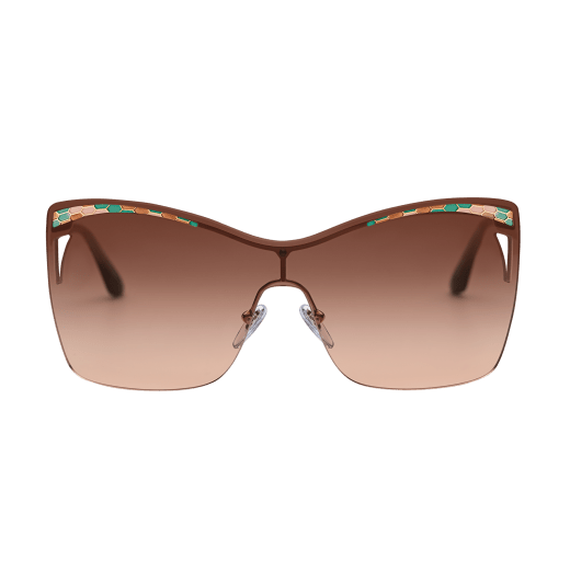 Bvlgari „Serpenti Eye-bite“ Monoshade-Sonnenbrille aus Metall. 903982 image 2