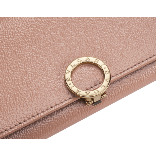 BULGARI BULGARI large wallet in grained, patent-finish, amaranth garnet red Urban calf leather with black calf leather interior. Iconic light gold-plated brass clip with flap closure. 579-WLT-SLI-POC-UVCL image 4