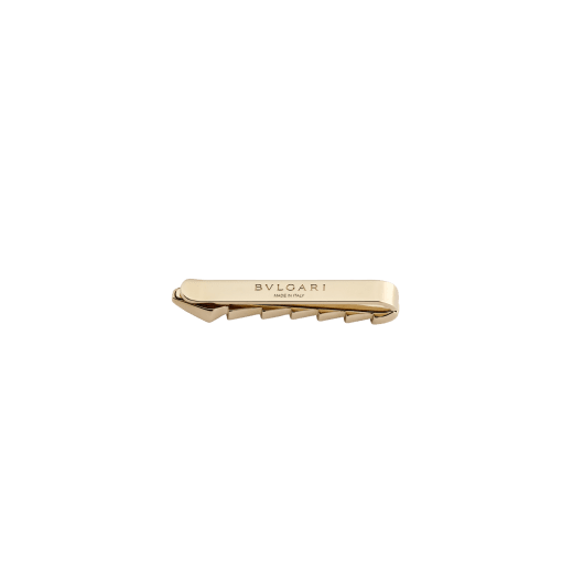 Snake Bar tie clip in light gold-finished metal. 245996 image 3