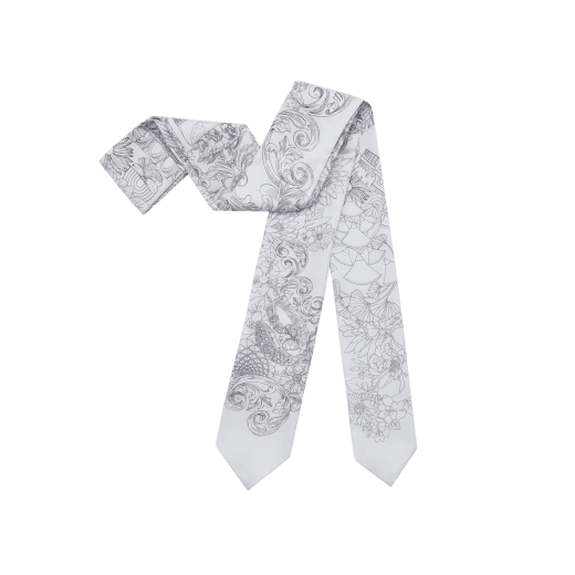 Bvlgari Alchemist soft tie shelley in fine pearl silk twill. Made of 100% silk. 246303 image 1
