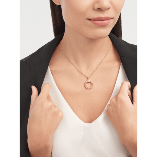 Bvlgari Bvlgari 項鍊，18K 玫瑰金鍊帶，18K 玫瑰金項墜鑲飾 1 顆鑽石。 344492 image 1