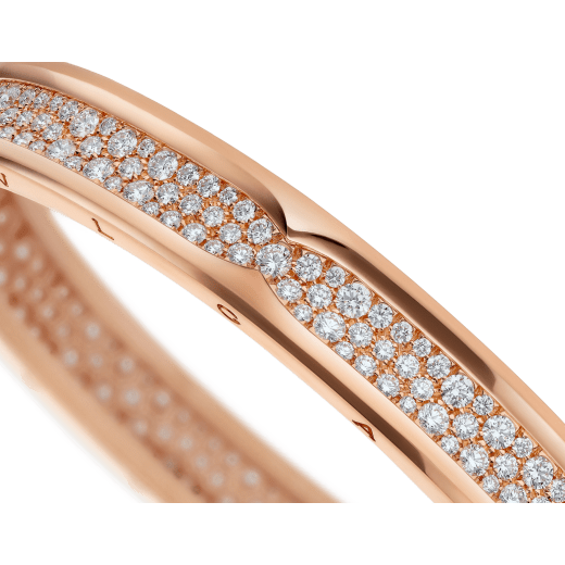 B.zero1 Classic 18 kt rose gold bracelet with pavé diamonds BR860173 image 3