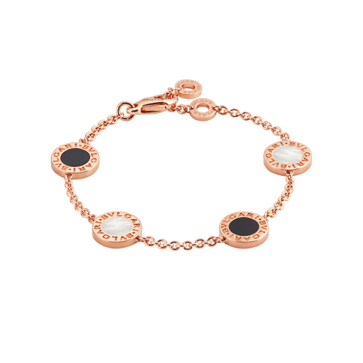 BVLGARI BVLGARI bracelet in 18 kt rose gold set with mother-of-pearl and onyx elements BR857243 image 1