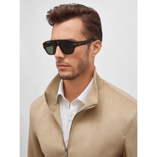 B.zero1 aviator acetate sunglasses with iconic embellishment BV40040I image 2