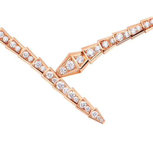 Rose gold Serpenti Viper Necklace with 4.99 ct Diamonds