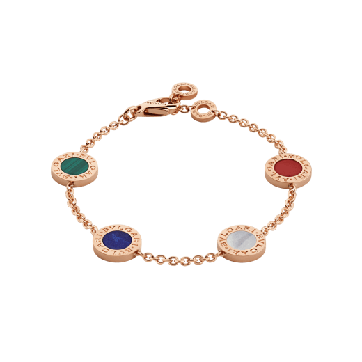 BVLGARI BVLGARI Bracelet en Or rose avec Nacre Cornaline Lapis lazuli Malachite Multicolore Bulgari Site Officiel