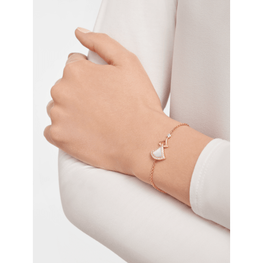 DIVAS’ DREAM Armband aus 18 Karat Roségold mit einem Perlmutt-Element und Diamant-Pavé BR859263 image 3