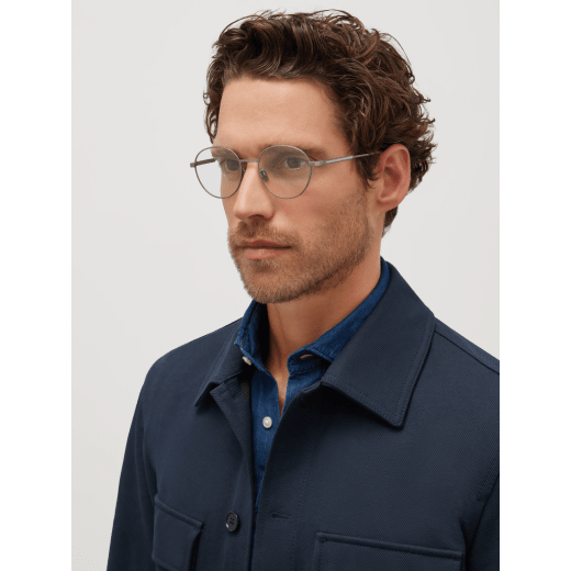 Lunettes de vue Octo Finissimo à monture pantos en titane avec verres anti-lumière bleue 904307 image 1