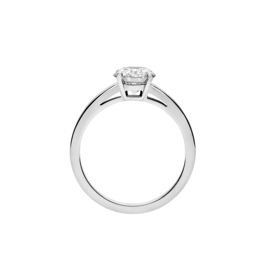 Griffe ring in platinum with round brilliant cut diamond. Available from 0.30 ct. 327827 image 3