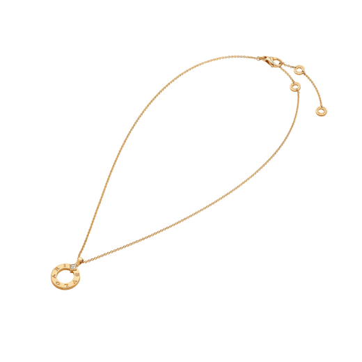 Collana con pendente BULGARI BULGARI in oro giallo 18 kt con diamante. 361078 image 2