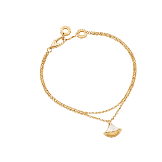 DIVAS' DREAM 18 kt yellow gold bracelet with pendant set with a mother-of-pearl element BR859361 image 1