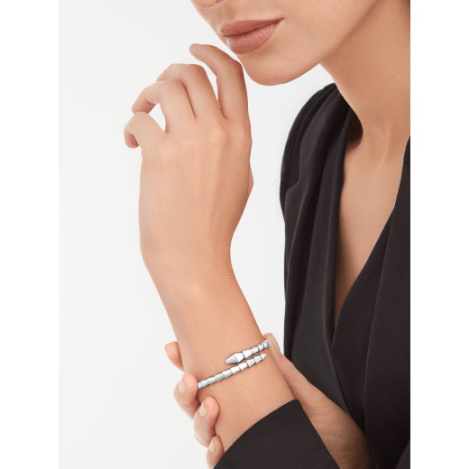 Serpenti Viper one-coil 18 kt white gold bracelet BR860037 image 1