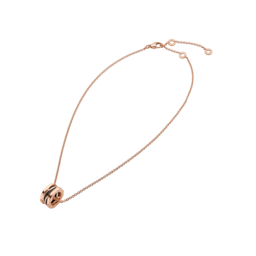 B.zero1 Design Legend necklace with 18 kt rose gold chain and pendant in 18 kt rose gold and black ceramic 356118 image 2