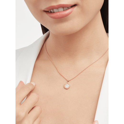 BVLGARI BVLGARI necklace with 18 kt rose gold chain and pendant set with mother-of-pearl elements 350553 image 1