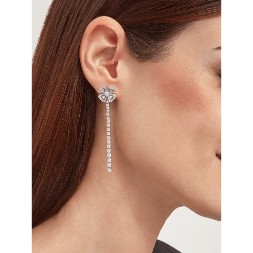 Fiorever 18 kt white gold convertible earrings set with brilliant-cut diamonds (2.81 ct) and pavé diamonds (0.26 ct) 358158 image 4