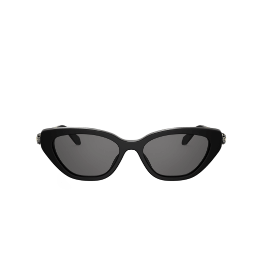 Serpenti Forever sunglasses with acetate oval frame and enamelled snakehead embellishment 904437 image 2