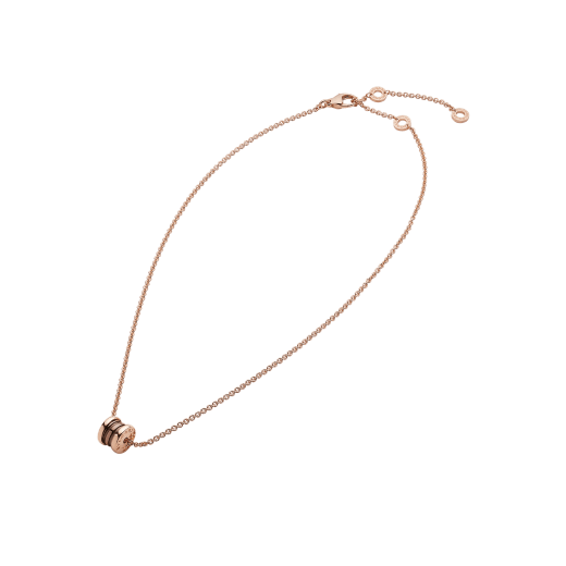 B.zero1 necklace with 18 kt rose gold chain and pendant in 18 kt rose gold and cermet. 353004 image 2