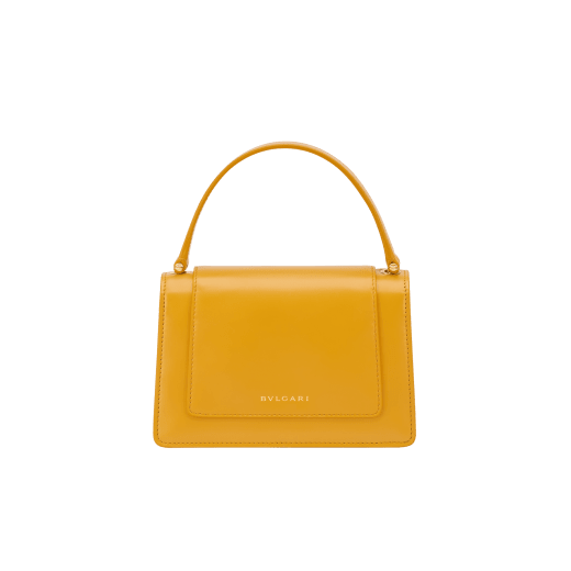 "Alexander Wang x Bvlgari" belt bag in smooth Caramel Topaz beige calf leather. New double Serpenti head closure in antique gold-plated brass with alluring red enamel eyes. SFW-001-1029Sa image 3