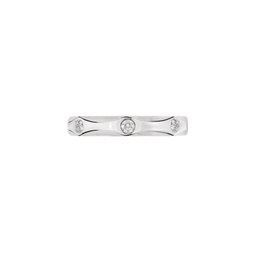 خاتم زواج «إنفينيتو» من البلاتين، مرصع بأحجار ألماس. AN857696 image 2