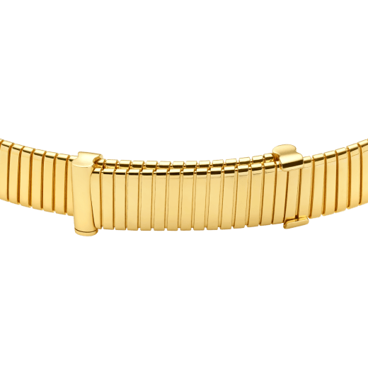 Bvlgari Tubogas 18 kt yellow gold necklace set with pavé diamonds 359948 image 3