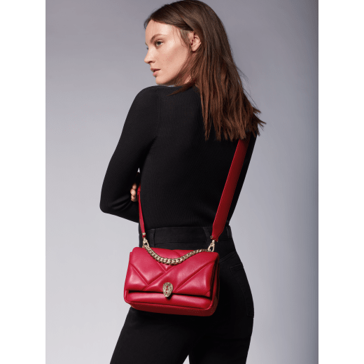 Bvlgari Women's Serpenti Cabochon Matelassé Leather Crossbody Bag In Pink