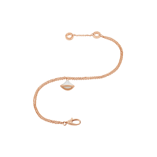 DIVAS' DREAM bracelet in 18 kt rose gold, with 18 kt rose gold pendant set with mother-of-pearl. BR857196 image 2