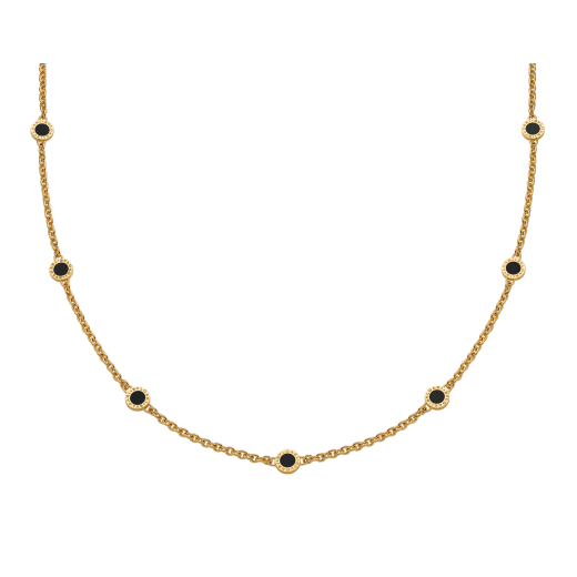 Bvlgari Bvlgari 18 kt yellow gold sautoir set with mother-of-pearl and onyx elements 361965 image 5