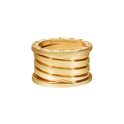 BVLGARI B.Zero1 Yellow Gold 4-Band Ring, Size 53