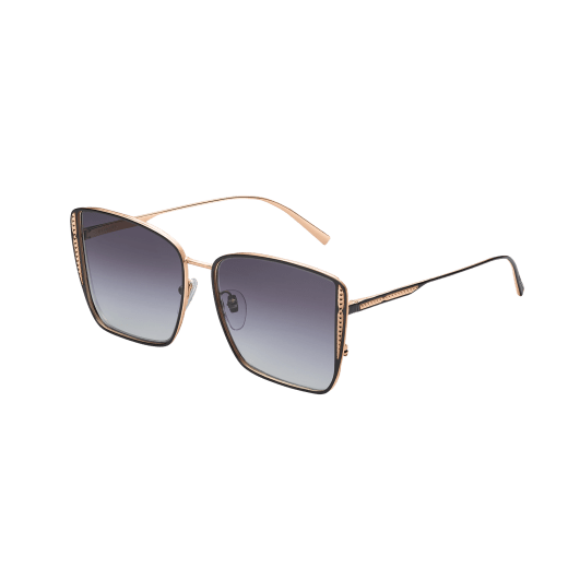 BVLGARI Ladies Sunglasses BV6119 278/C9 54mm Gold Oval Half Rim BV4 H 