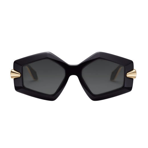 Serpenti Viper geometric acetate sunglasses with gold-finished temples 904265 image 2