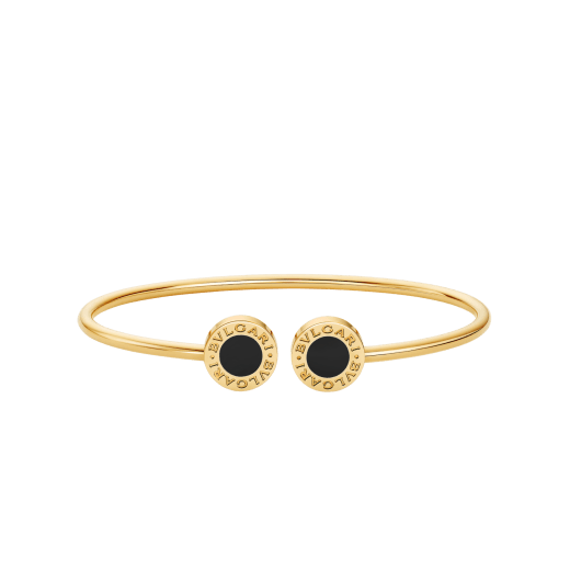 Bvlgari Bvlgari 18 kt yellow gold wire bracelet set with onyx elements BR860572 image 2