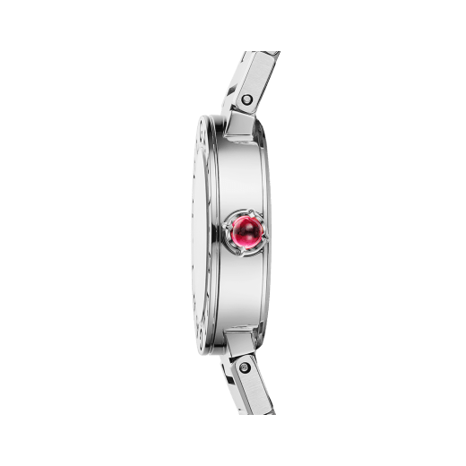 BVLGARI BVLGARI watch in stainless steel case and bracelet, stainless steel bezel engraved with double logo and mother-of-pearl dial 103695 image 3