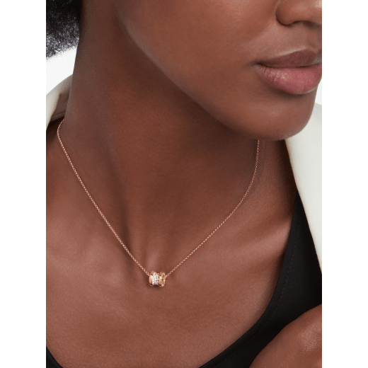 B.zero1 rose gold necklace with pavé diamonds. 351116 image 1