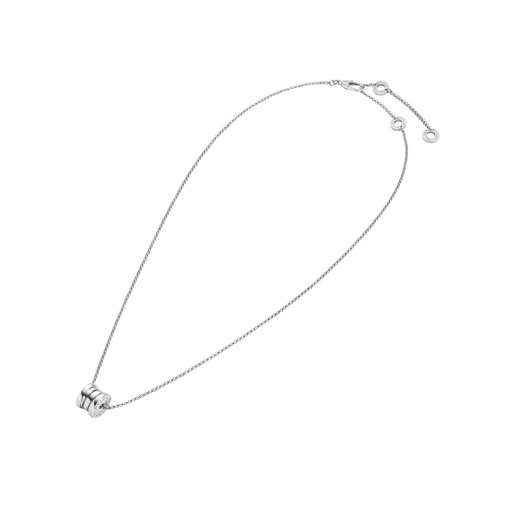 B.zero1 18 kt white gold mini pendant necklace with chain 360310 image 2