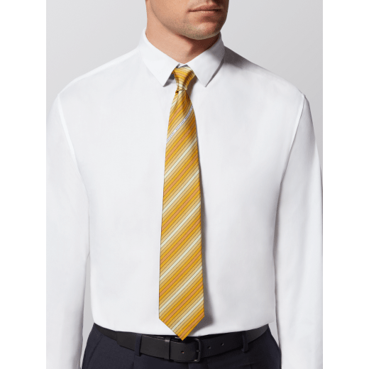 Logo Binario seven-fold tie in fine peacock green jacquard silk. Made of 100% silk. LOGOBINARIO image 1
