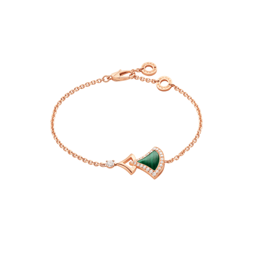DIVAS’ DREAM Armband aus 18 Karat Roségold mit einem Malachit-Element und Diamant-Pavé BR859378 image 1